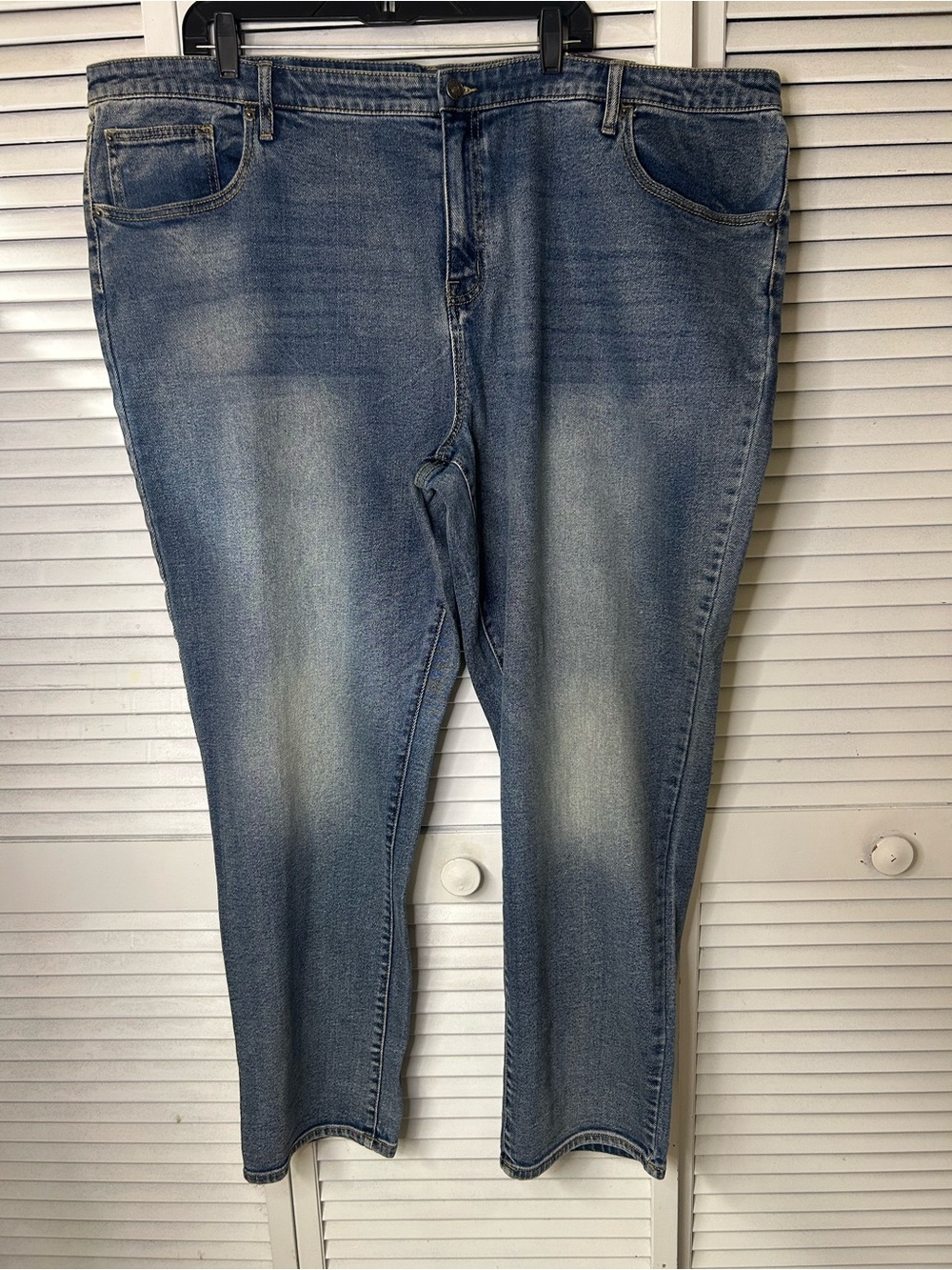 Ava & Viv Boyfriend Crop Midwash Blue Jeans Size 26W